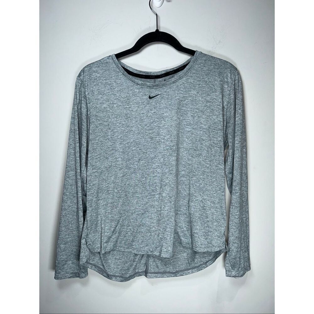 Nike gray dri fit long sleeve tee size large